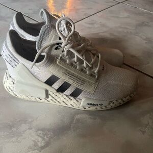 Adidas Cream Sneakers with Black Accents